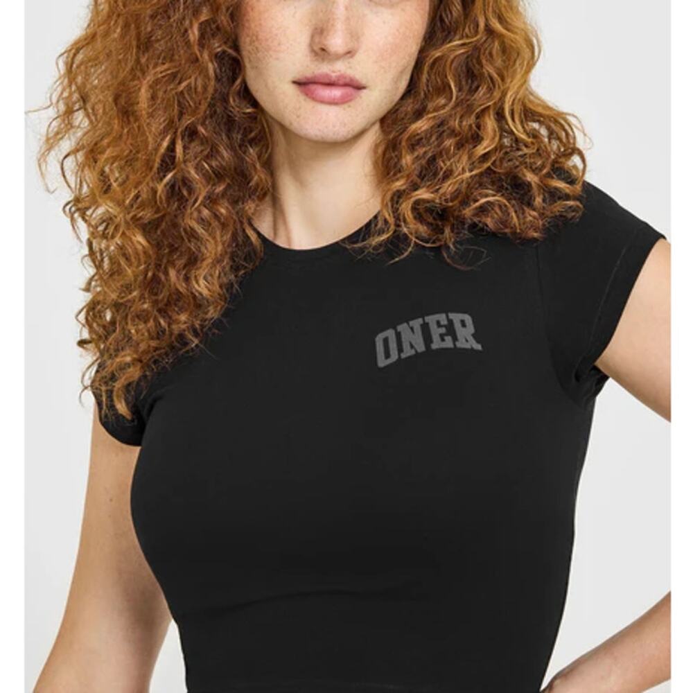 Oner Active Women's Black 25 Cotton Baby T-Shirt Size L - Picture 12 of 12